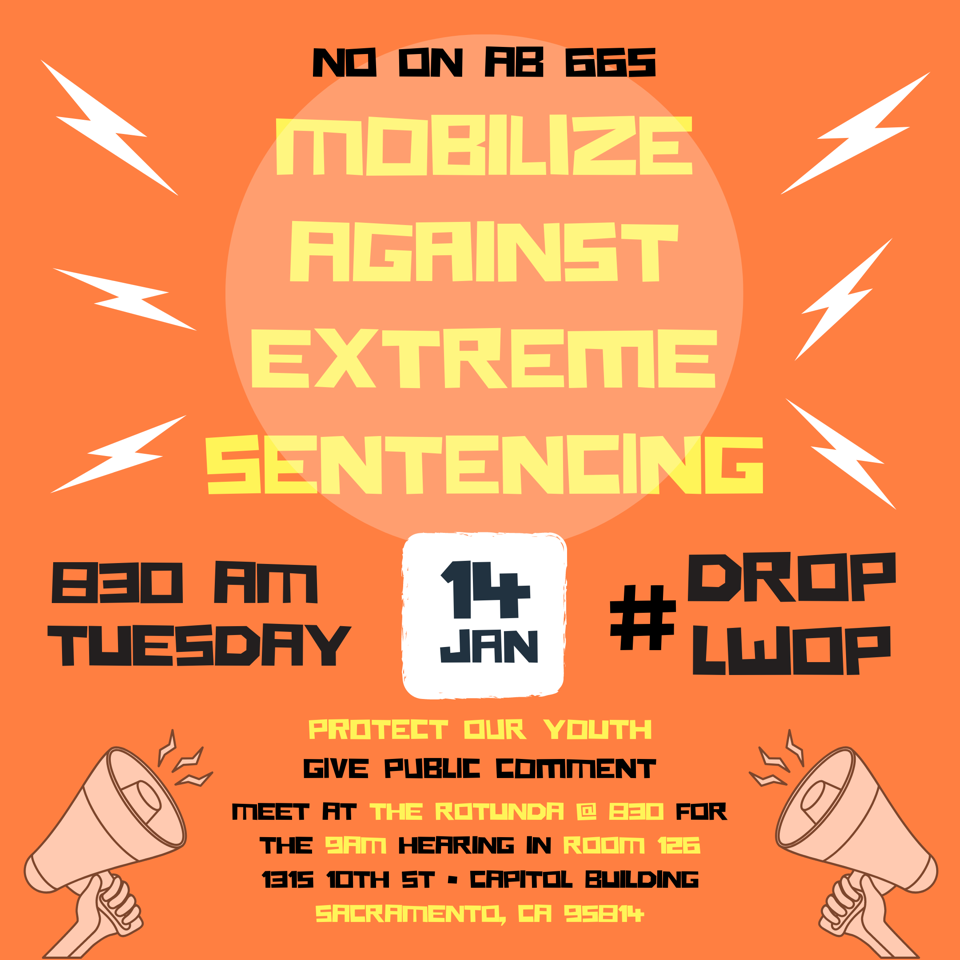 Mobilize Against Extreme Sentencing, No AB 665! @ Sacramento Capitol