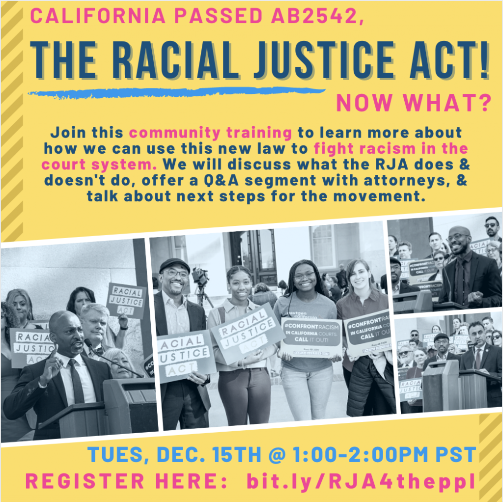 Racial Justice Act Training