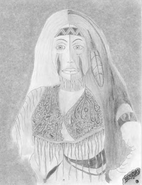 drawing of a woman, signed 'Beaudry'
